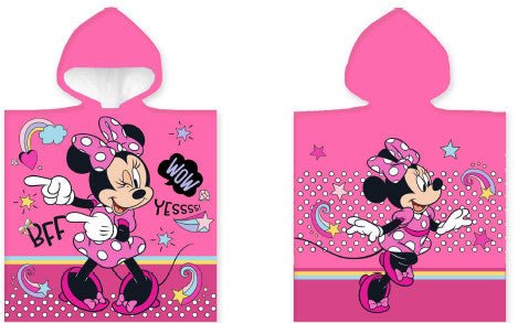 Disney Minnie BFF Badeponcho für Kinder aus Baumwolle – 50 × 100 cm