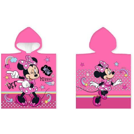 Disney Minnie BFF Badeponcho für Kinder aus Baumwolle – 50 × 100 cm