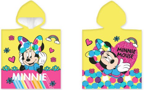 Disney Minnie Yellow Badeponcho für Kinder aus Baumwolle – 50 × 100 cm