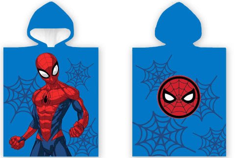 Spiderman Webcraft Strandtuchponcho Badeponcho für Kinder aus Baumwolle – 50 × 100 cm