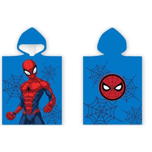 Spiderman Webcraft Strandtuchponcho Badeponcho für Kinder aus Baumwolle – 50 × 100 cm