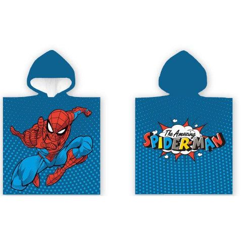 Spiderman The Amazing Strandhandtuch Badeponcho für Kinder aus Baumwolle – 50 × 100 cm