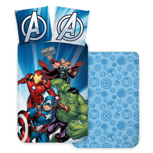 Avengers Power Strike Babybettwäsche-Set – 100 × 135 cm + 40 × 60 cm, Baumwolle