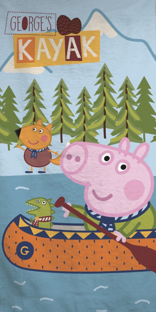 Peppa Wutz Kayak Badehandtuch Badetuch für Kinder aus Baumwolle – 70 × 140 cm