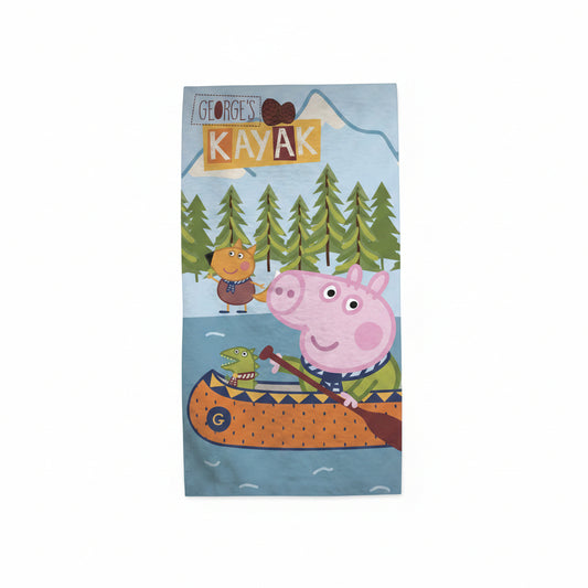 Peppa Wutz Kayak Badehandtuch Badetuch für Kinder aus Baumwolle – 70 × 140 cm