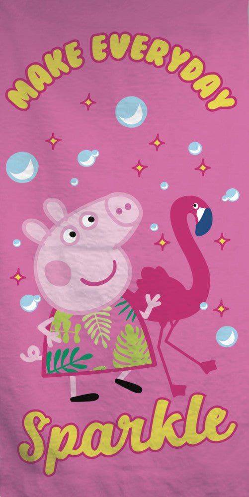 Peppa Wutz Sparkle Badetuch für Kinder aus Baumwolle – 70 × 140 cm