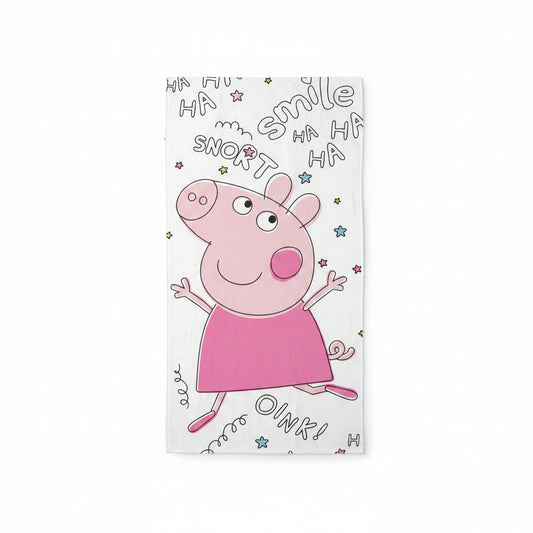 Peppa Wutz Snort Badehandtuch Badetuch für Kinder aus Baumwolle – 70 × 140 cm