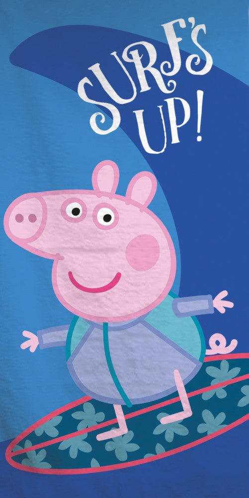 Peppa Wutz Surf Badetuch für Kinder aus Baumwolle – 70 × 140 cm