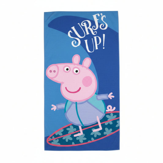 Peppa Wutz Surf Badetuch für Kinder aus Baumwolle – 70 × 140 cm
