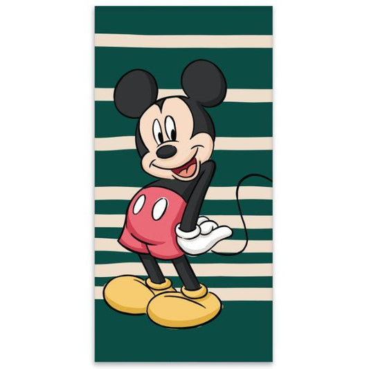 Disney Mickey Green Badetuch für Kinder aus Baumwolle – 60 × 120 cm
