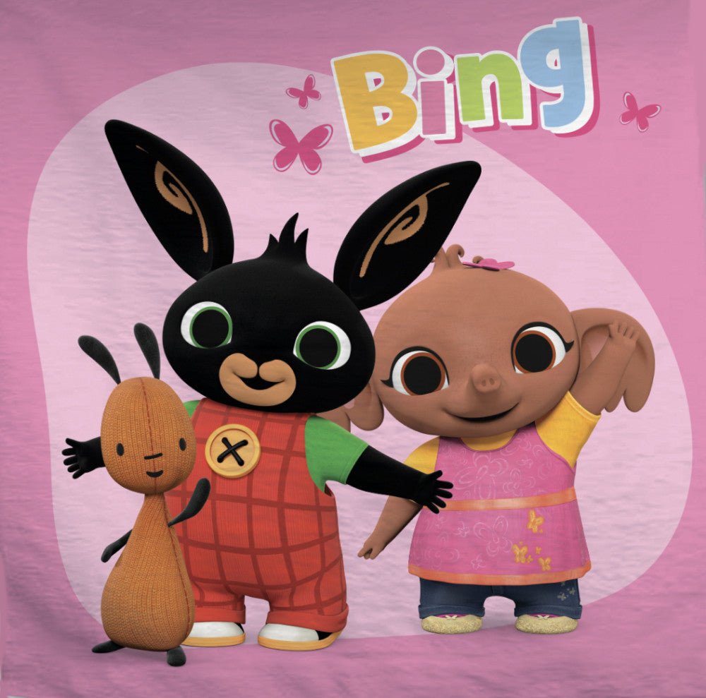 Bing Pink Gesichtstuch für Kinder aus Baumwolle – 30 × 30 cm