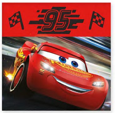 Disney Cars Flag Gesichtstuch für Kinder aus Baumwolle – 30 × 30 cm