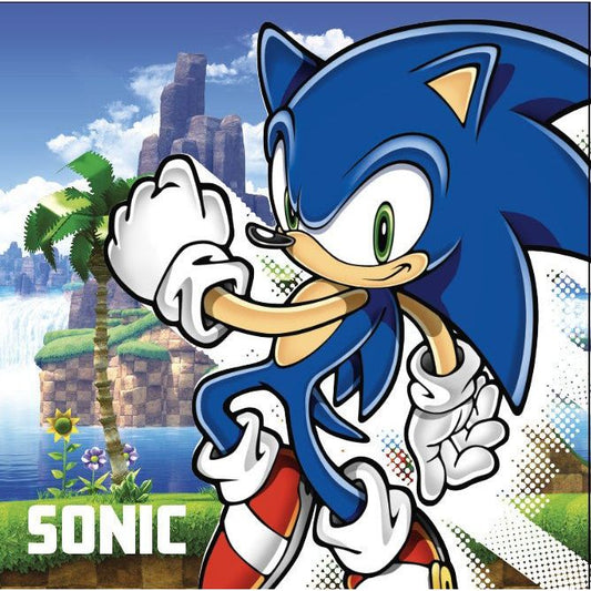 Sonic the Hedgehog Island Sonic the Hedgehog Hand- und Gesichtstuch für Kinder aus Baumwolle – 30 × 30 cm