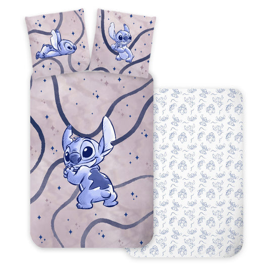Disney Lilo and Stitch Stellar Waves Cot Bedding Set – 100 x 135 cm + 40 x 60 cm, Cotton