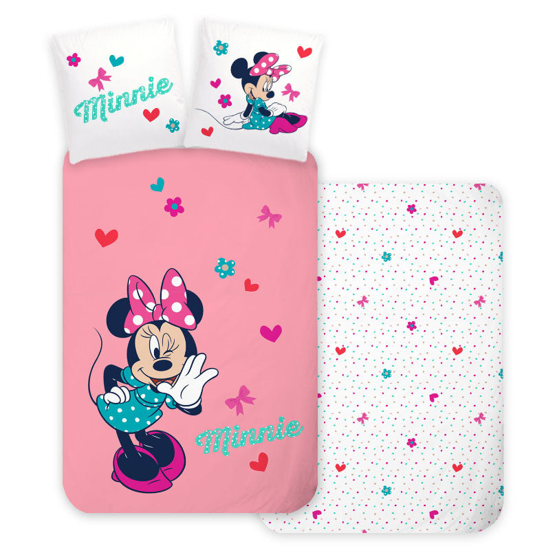 Disney Minnie Whisper Babybettwäsche-Set – 100 × 135 cm + 40 × 60 cm, Baumwolle