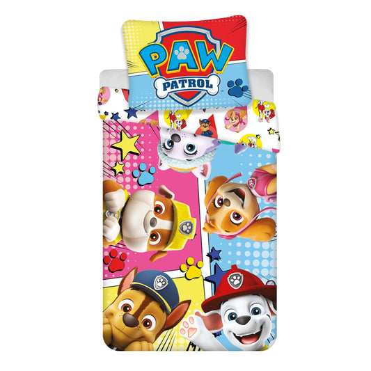 Parure de lit bébé Pat' Patrouille Comic – 100 × 135 cm + 40 × 60 cm, coton