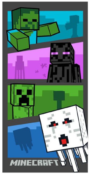 Minecraft Adventure Time Badetuch für Kinder aus Baumwolle – 70 × 140 cm