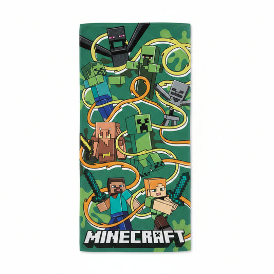 Minecraft Funtage Graphic Badetuch für Kinder aus Baumwolle – 70 × 140 cm