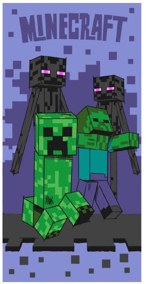Minecraft Sketch Mobs Badetuch für Kinder aus Baumwolle – 70 × 140 cm