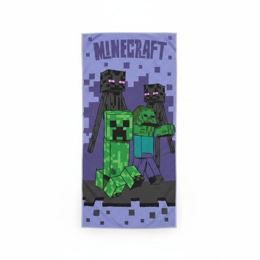 Minecraft Sketch Mobs Badetuch für Kinder aus Baumwolle – 70 × 140 cm
