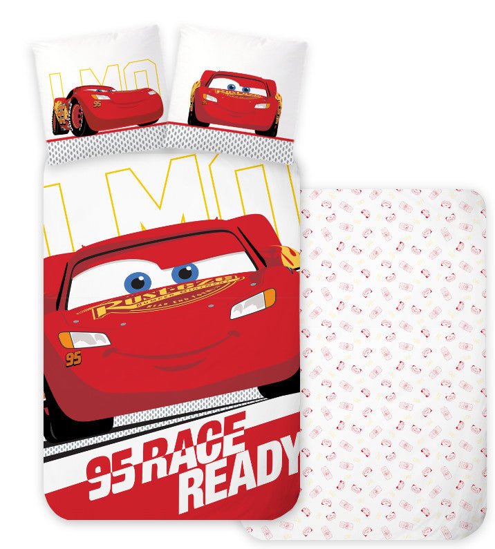 Disney Cars Ready Babybettwäsche-Set – 100 × 135 cm + 40 × 60 cm, Baumwolle
