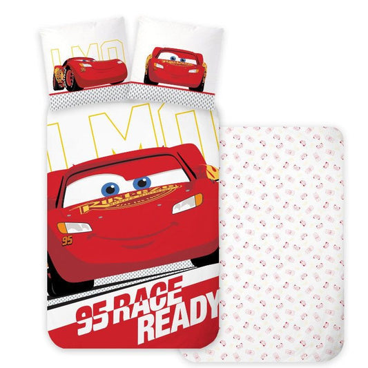 Disney Cars Ready Babybettwäsche-Set – 100 × 135 cm + 40 × 60 cm, Baumwolle
