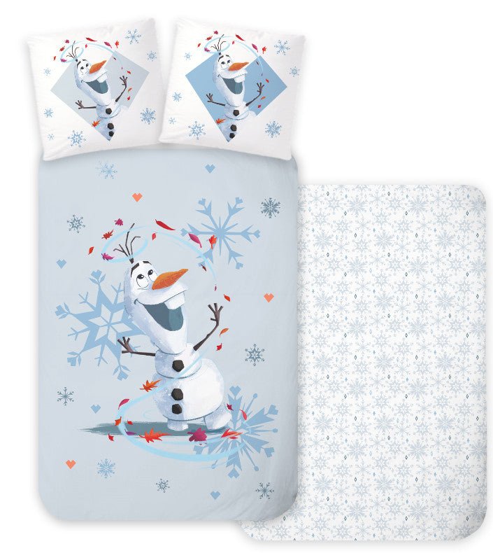 Disney Eiskönigin Olaf Babybettwäsche-Set – 100 × 135 cm + 40 × 60 cm, Baumwolle