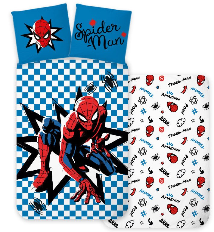 Spiderman Amazing Kinder Bettbezug Babybettwäsche-Set – 100 × 135 cm + 40 × 60 cm, Baumwolle