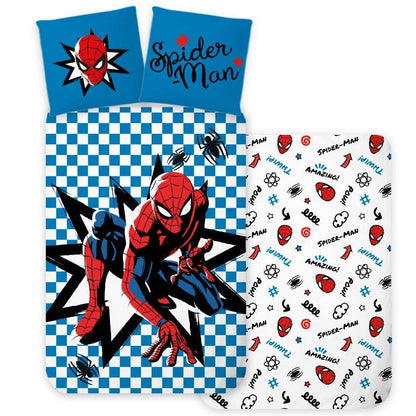 Spiderman Amazing Kinder Bettbezug Babybettwäsche-Set – 100 × 135 cm + 40 × 60 cm, Baumwolle