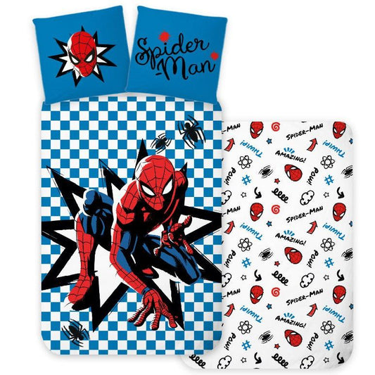 Spiderman Amazing Kinder Bettbezug Babybettwäsche-Set – 100 × 135 cm + 40 × 60 cm, Baumwolle