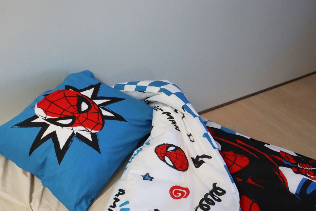 Spiderman Amazing Kinder Bettbezug Babybettwäsche-Set – 100 × 135 cm + 40 × 60 cm, Baumwolle