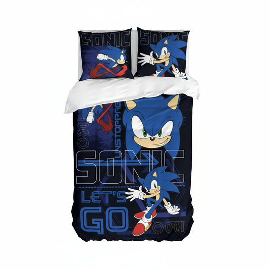 Sonic the Hedgehog Unstoppable Babybettwäsche-Set – 100 × 135 cm + 40 × 60 cm, Baumwolle