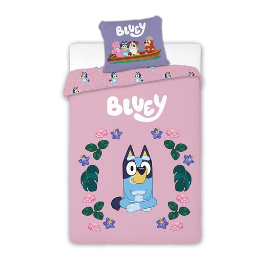 Bluey Blossom Kinder Set Babybettwäsche-Set – 100 × 135 cm + 40 × 60 cm, Baumwolle