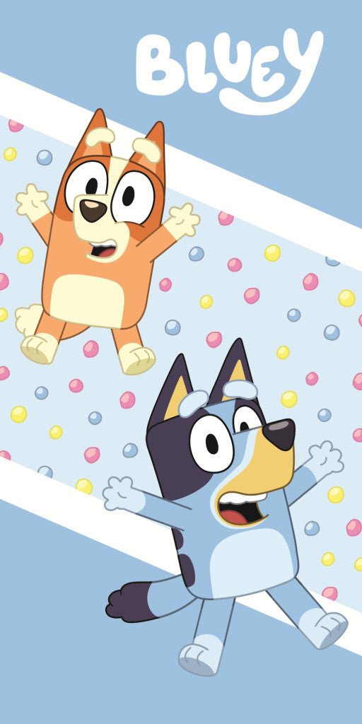 Bluey Color Pop Badelaken Badetuch für Kinder aus Baumwolle – 70 × 140 cm