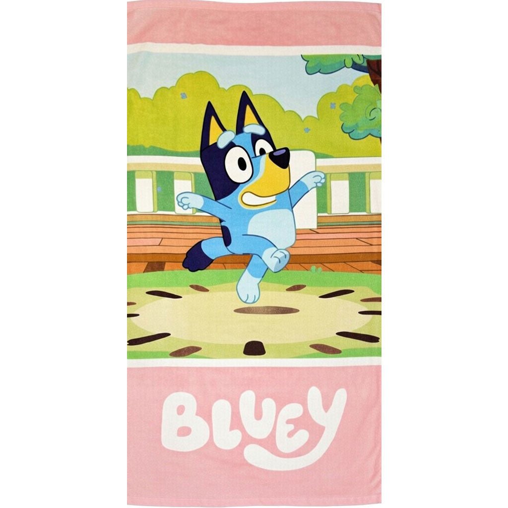 Bluey Nature Badehandtuch Badetuch für Kinder aus Baumwolle – 70 × 140 cm
