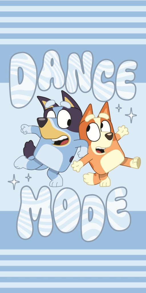 Bluey Dance Mode Badetuch für Kinder aus Baumwolle – 70 × 140 cm