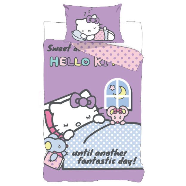 Hello Kitty Another Day Cot Bedding Set – 100 x 135 cm + 40 x 60 cm, Cotton