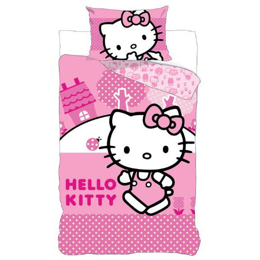 Hello Kitty Pink World - Set for Kindergarten Baby Bed Linen Set - 100 × 135 cm + 40 × 60 cm, Cotton