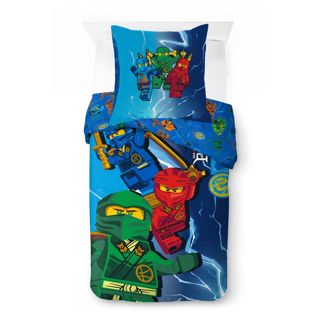 Lego Dragon's Rising Kinder- für Kindergarten Babybettwäsche-Set – 100 × 135 cm + 40 × 60 cm, Baumwolle