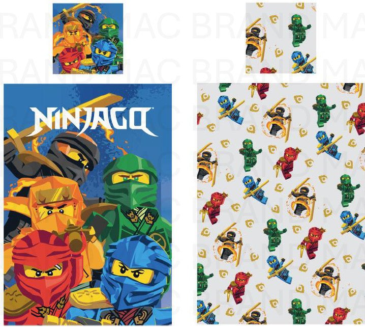 Lego Ninja Sanctuary Kinder-Kita Babybettwäsche-Set – 100 × 135 cm + 40 × 60 cm, Baumwolle