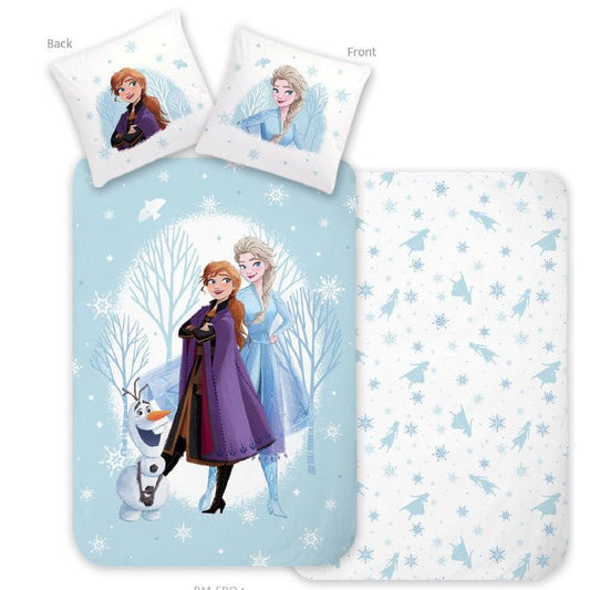 Disney Eiskönigin Wonderland Kinder, Kindergarten Bettwäscheset Babybettwäsche-Set – 100 × 135 cm + 40 × 60 cm, Baumwolle