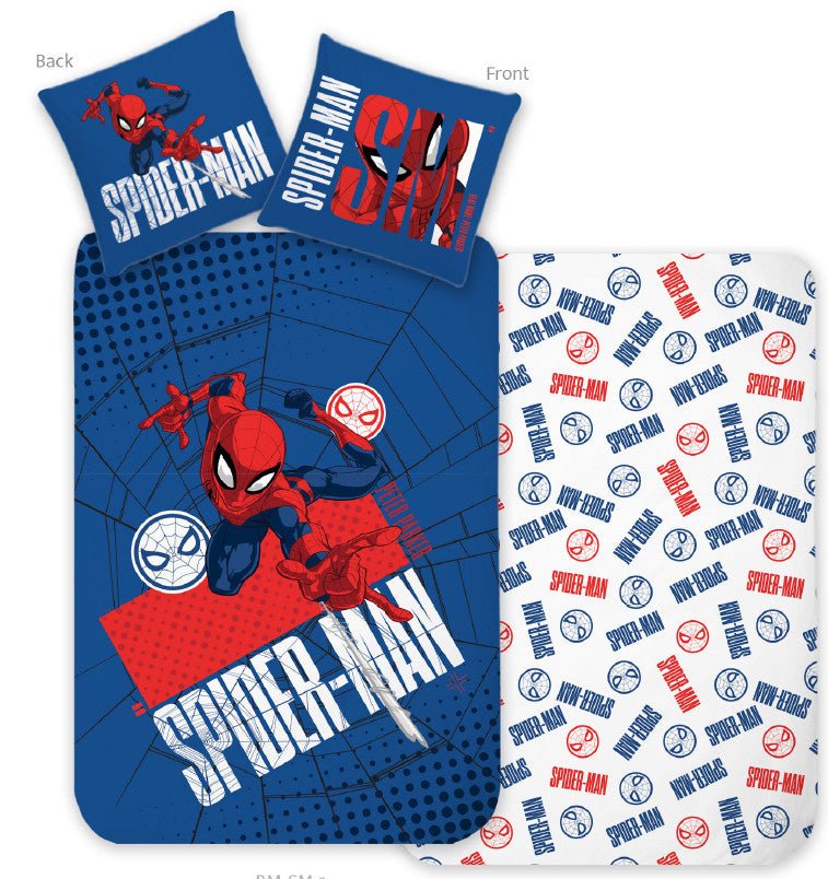 Spiderman City Rescue Kinder - Set Babybettwäsche-Set – 100 × 135 cm + 40 × 60 cm, Baumwolle