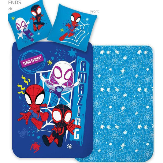 Spiderman Team Spidey Kinder-Kindergarten - Set Babybettwäsche-Set – 100 × 135 cm + 40 × 60 cm, Baumwolle