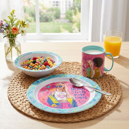 Barbie Plastic Dinnerware Set 3 pc.