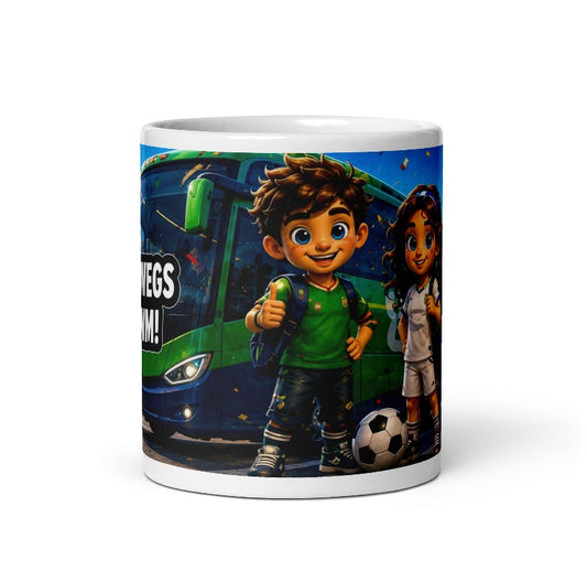 Fußball Tasse 330 ml – Dynamisches Fußballmotiv | Keramiktasse für Fußballfans
