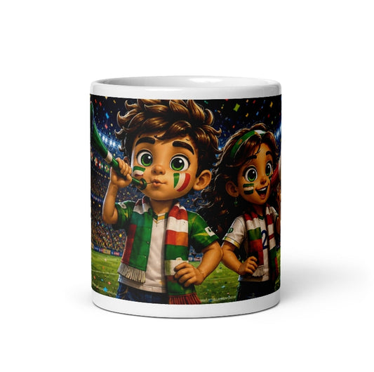 Fußball Tasse 330 ml – Dynamisches Fußballmotiv | Keramiktasse für Fußballfans
