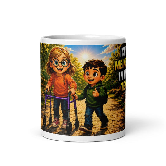 Inklusions-Tasse 330 ml – Gemeinsam sind wir stark | Freundschaft & Vielfalt