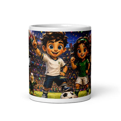 Football Mug for Kids & Adults – Football Player in the Stadium
