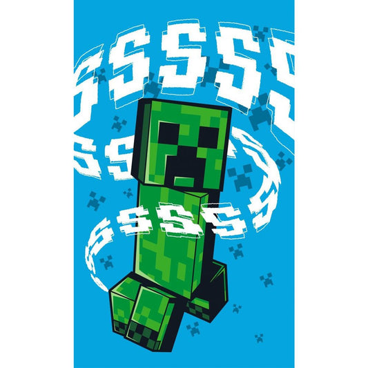 Minecraft Hissing Creeper Gesichtshandtuch Handtuch für Kinder aus Baumwolle – 30 × 50 cm
