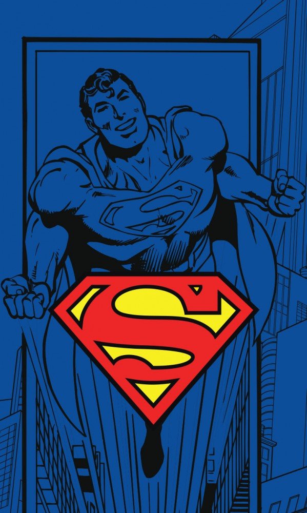 Superman Gesichtstuch für Kinder aus Baumwolle – 30 × 50 cm